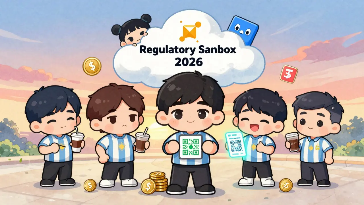 Chibi people using stablecoins to pay for daily needs while tax fairy takes a cut.