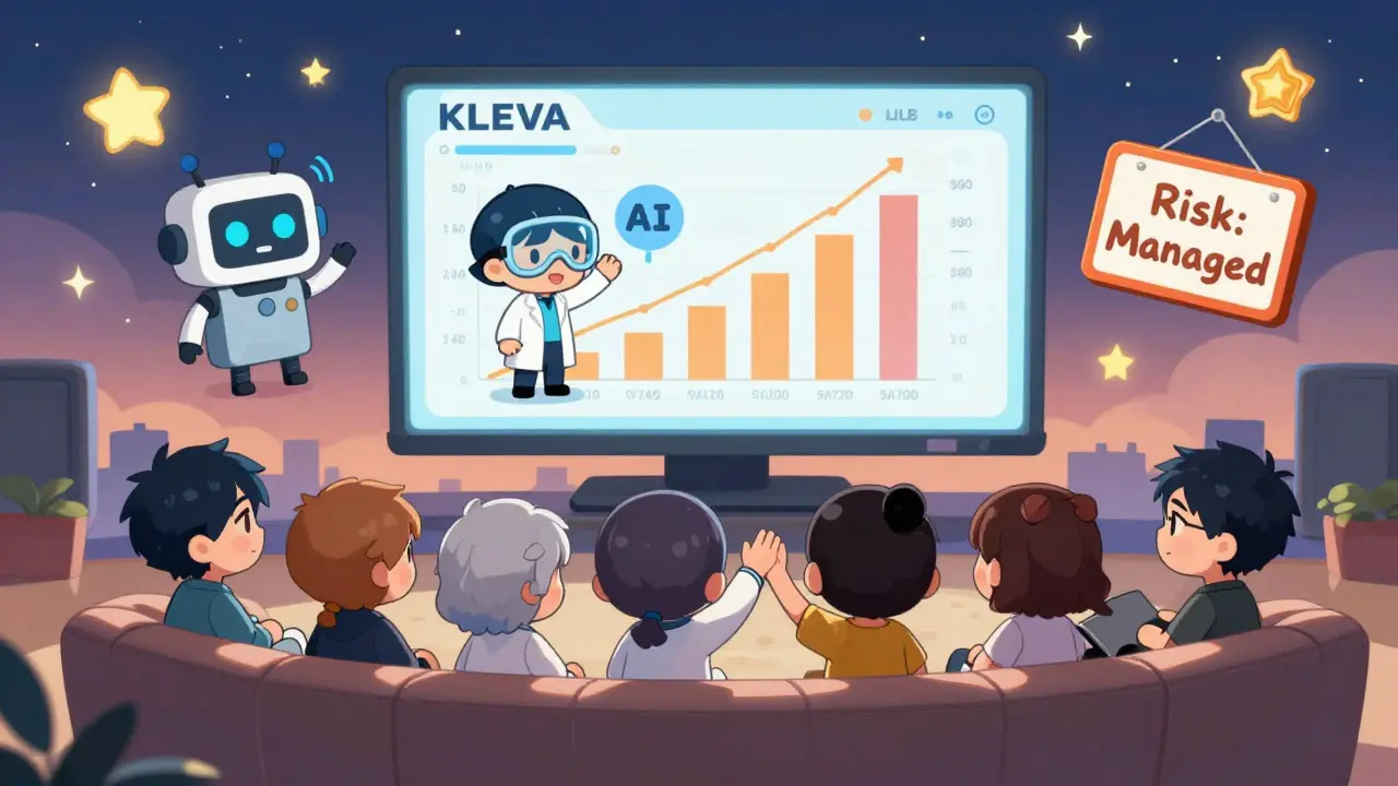 Chibi users relaxing as AI agents boost their KLEVA investments with leveraged yield farming.