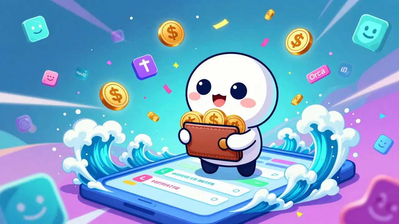 Phantom wallet receiving floating TOWER tokens during a Jupiter swap