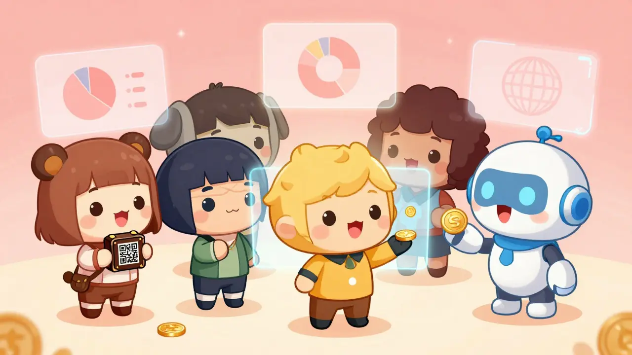 Chibi characters using smart contracts for IP licensing