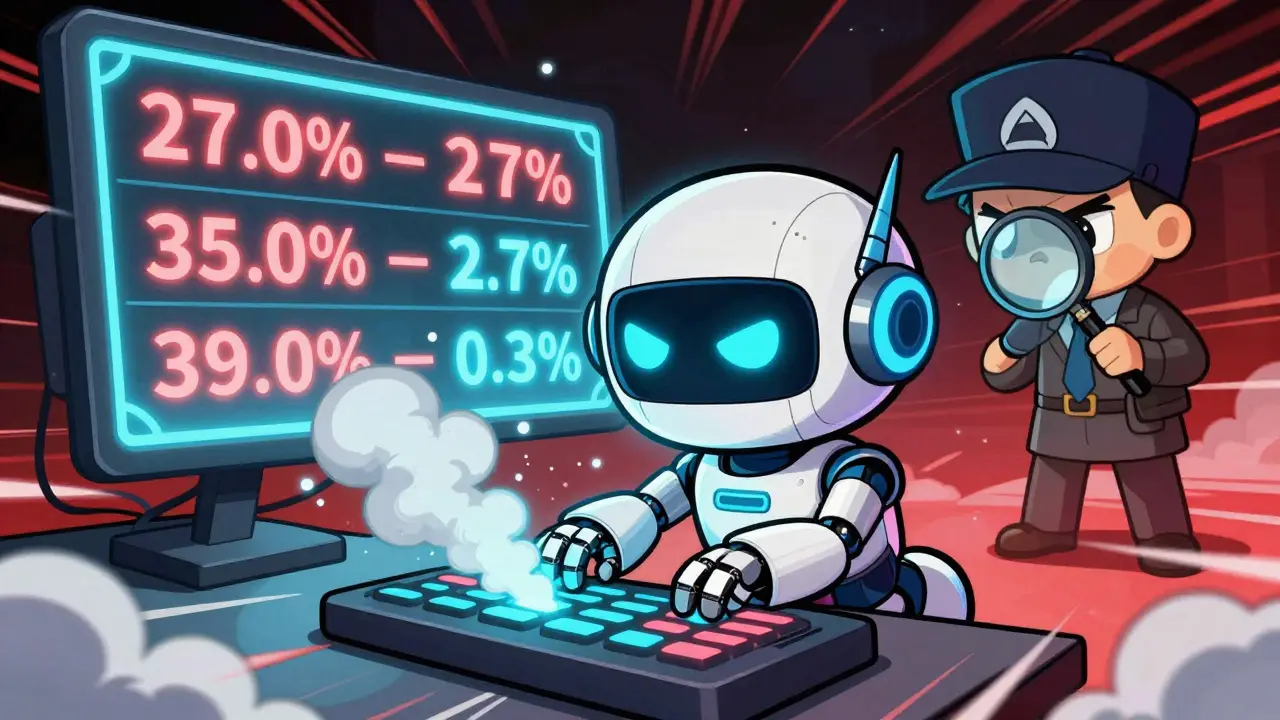 Chibi robot faking trading volumes with a detective investigating