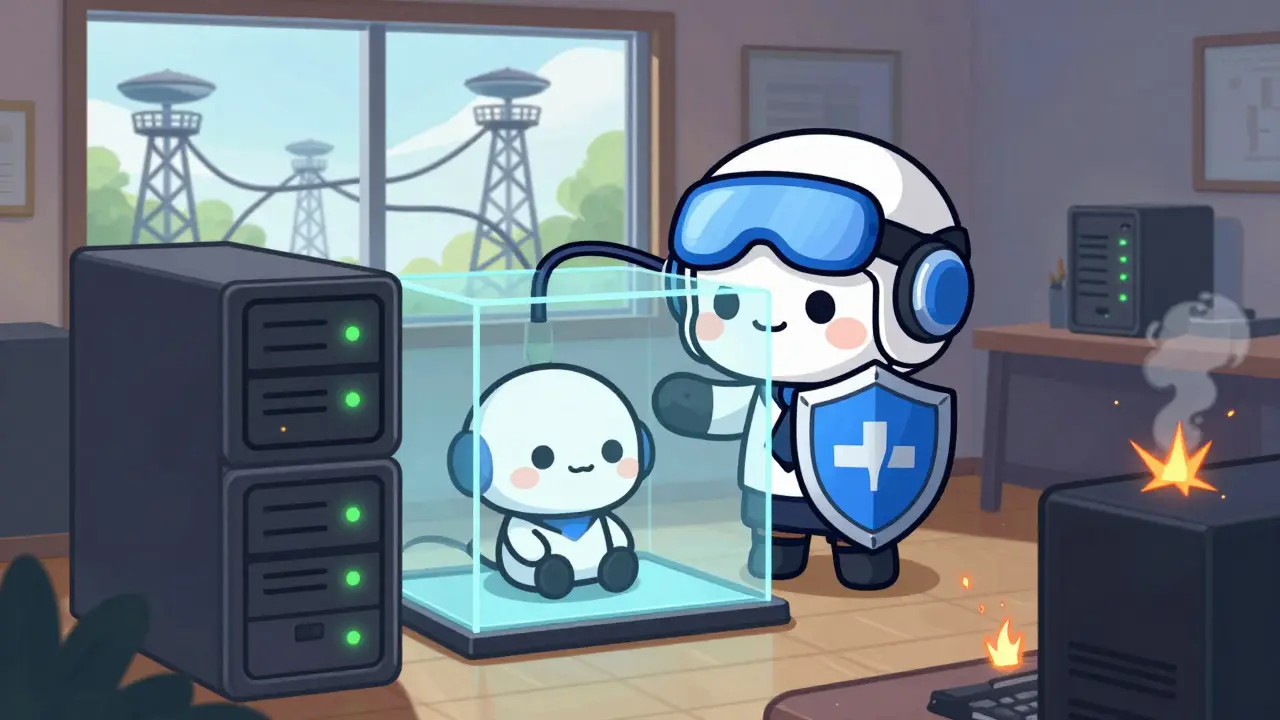 Chibi server setup with sentry nodes protecting an air-gapped signing key
