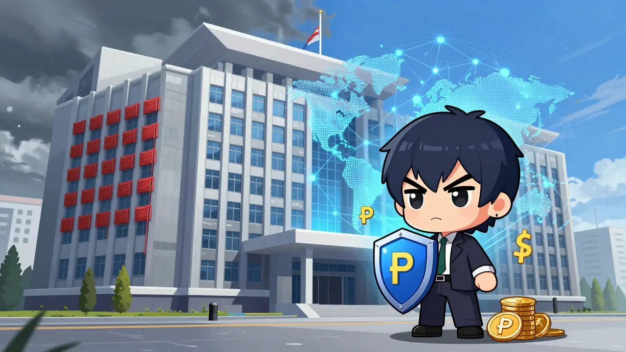 Chibi user protecting wealth with crypto shield vs regulations