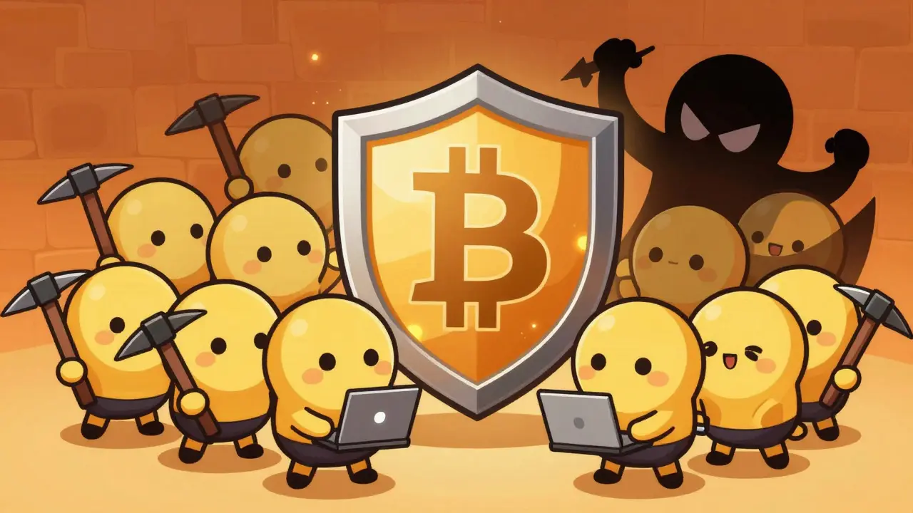 Chibi miners protecting Bitcoin shield from attackers