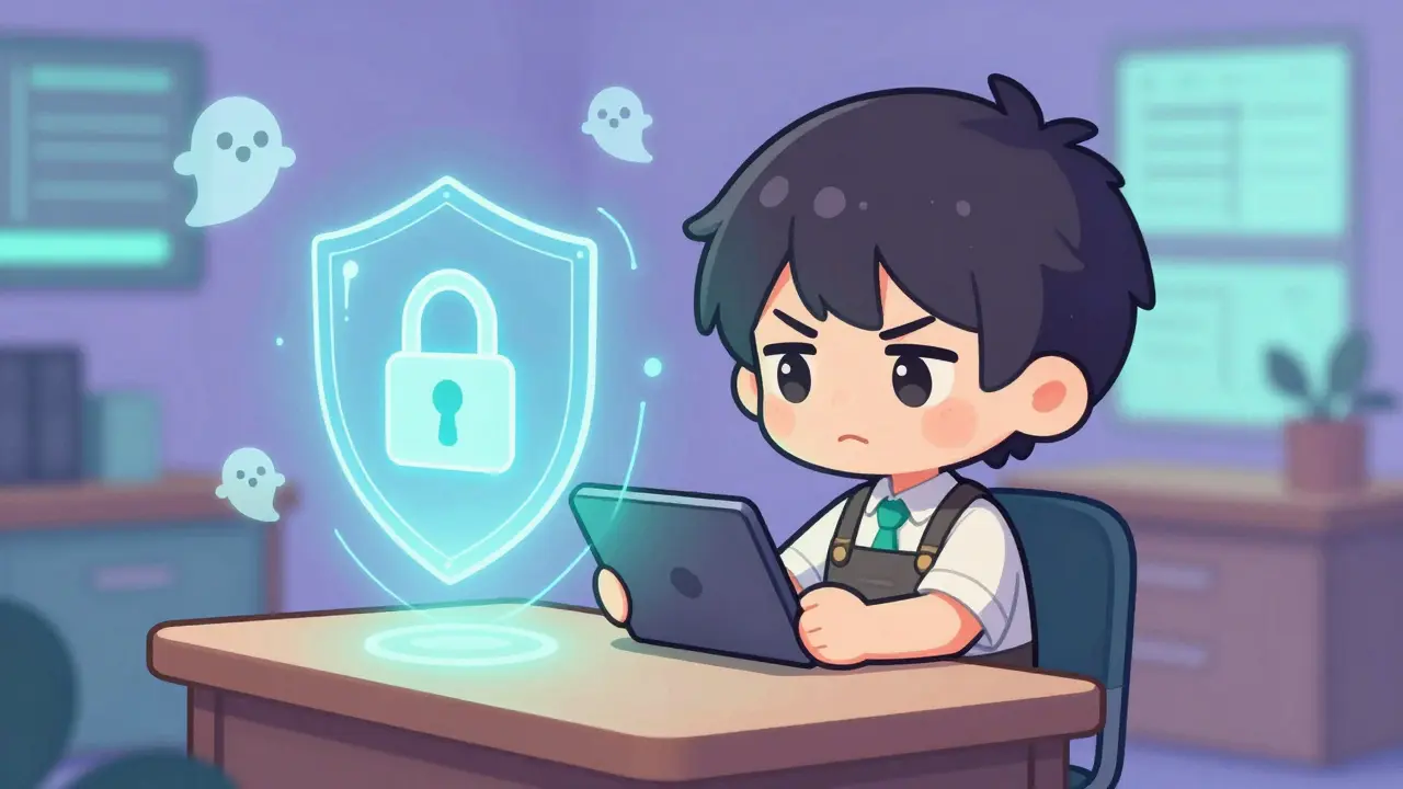 Chibi trader viewing holographic shield icon symbolizing DeFi security audits