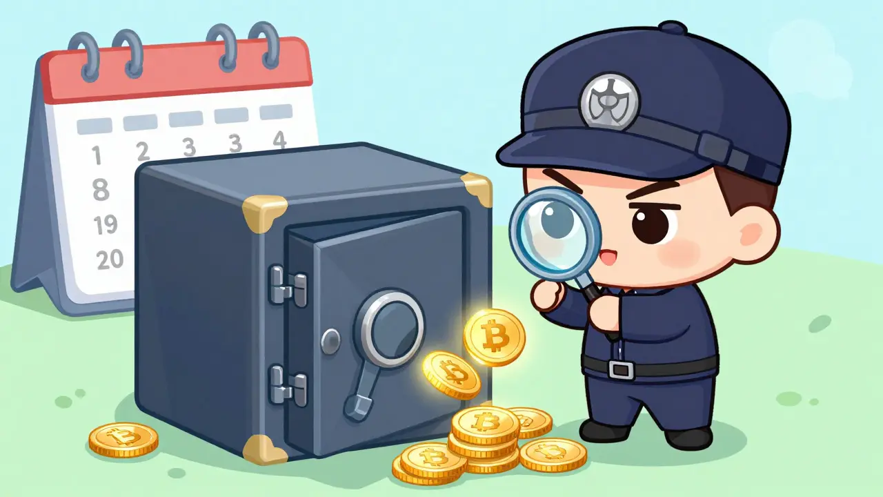 Adorable chibi character securing crypto in a hardware wallet