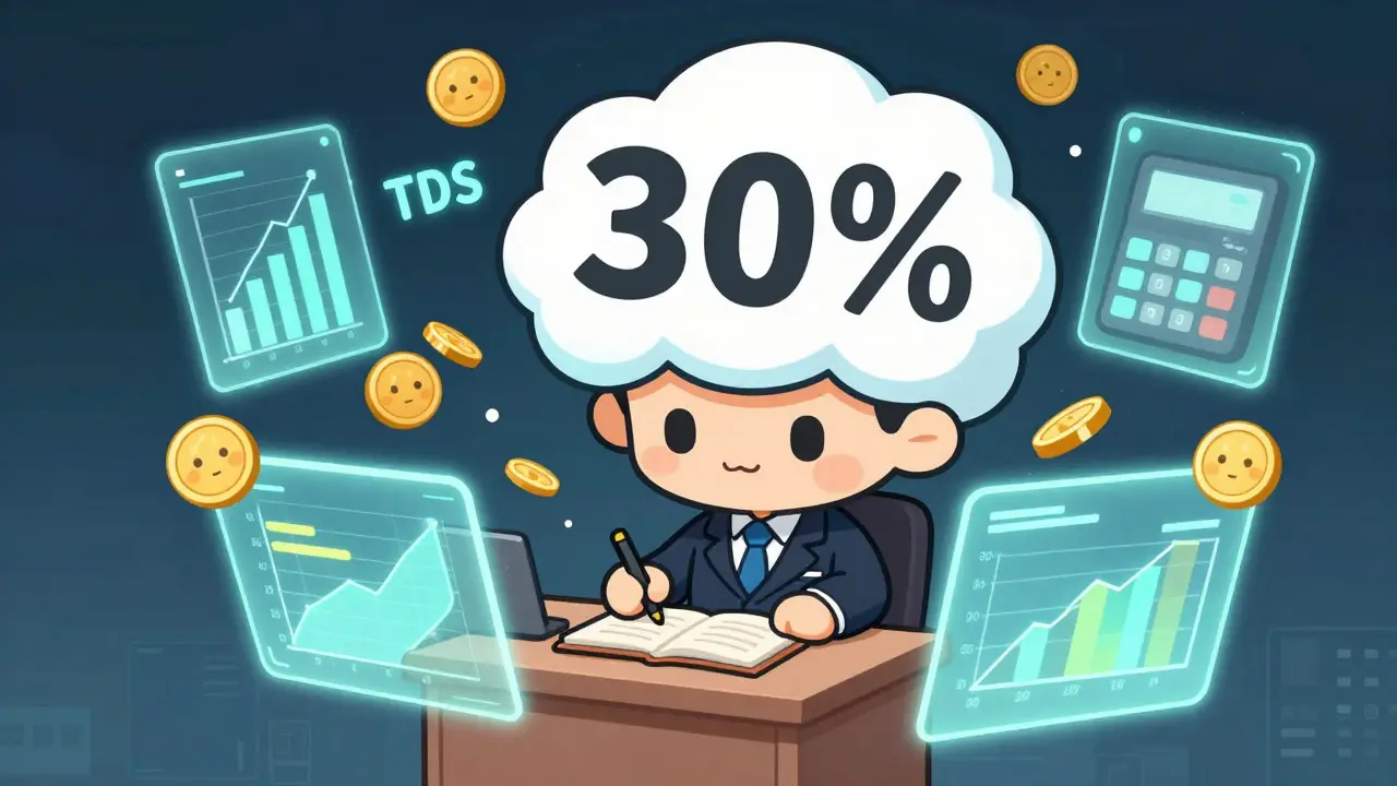 Chibi accountant dealing with 30% tax rate