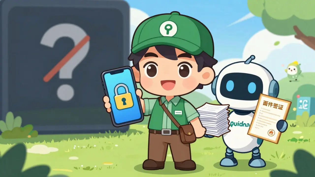 Happy chibi trader using a secure, licensed crypto platform