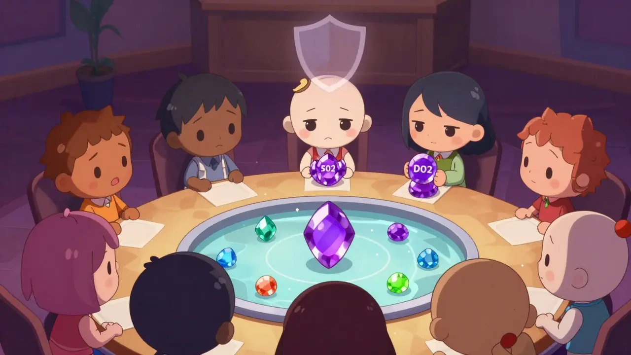 Chibi characters pooling DOT tokens to meet Polkadot staking minimum