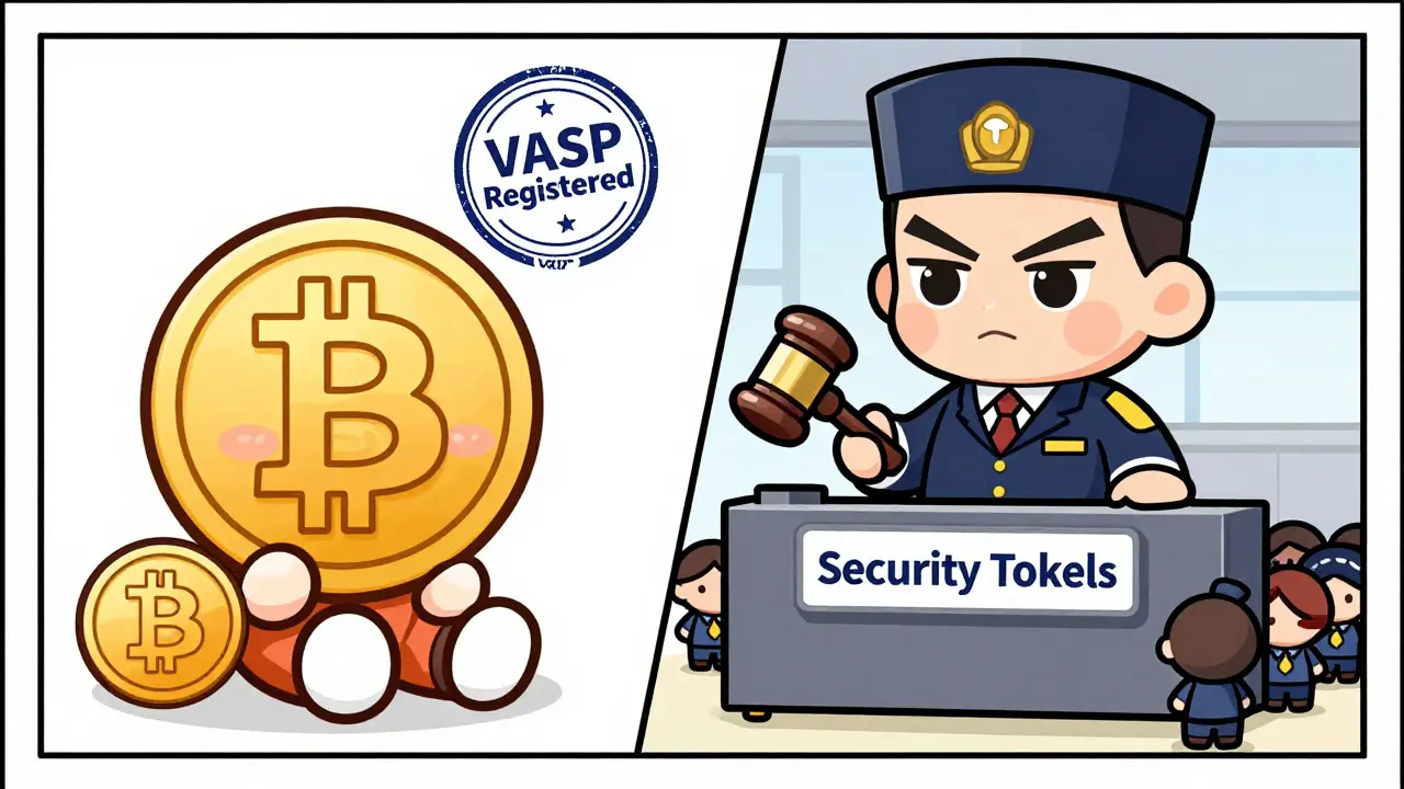 Chibi comparison of accessible utility tokens vs restricted security tokens