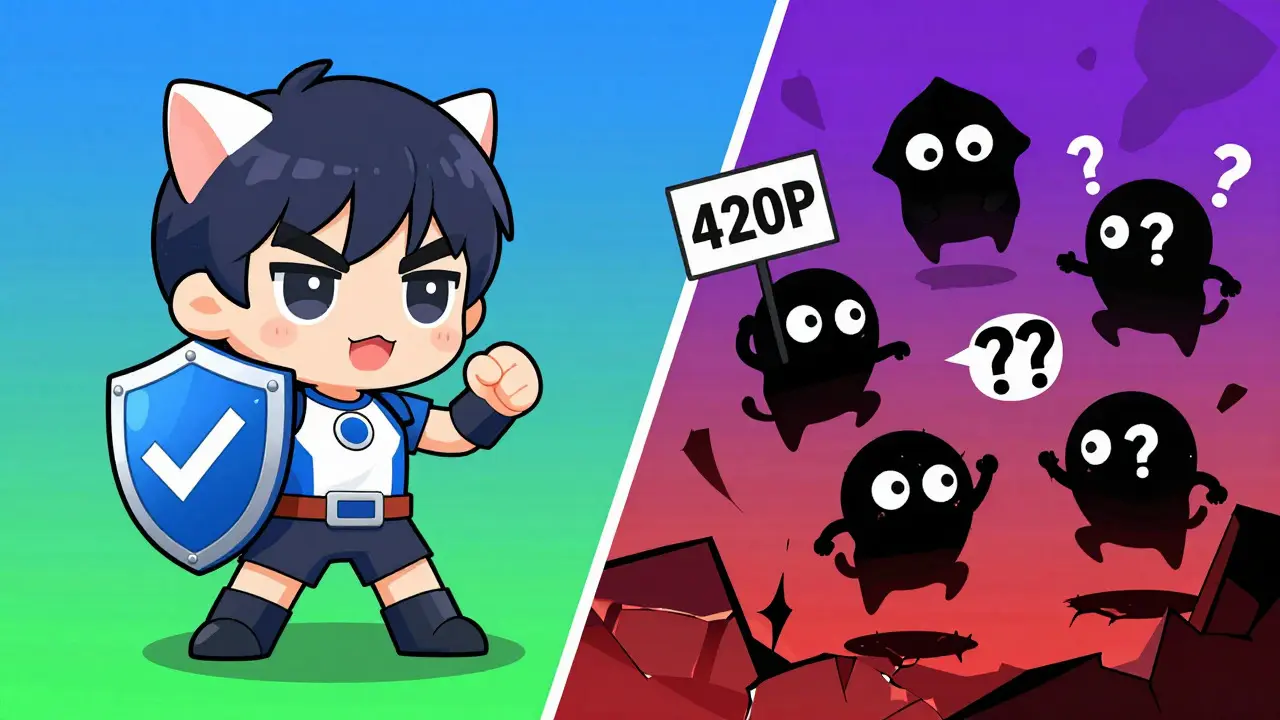 Chibi heroes vs villains comparing real ETF and fake memes