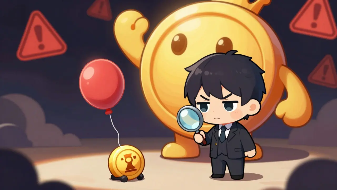 Chibi investor inspecting deflated chess token next to giant successful rival