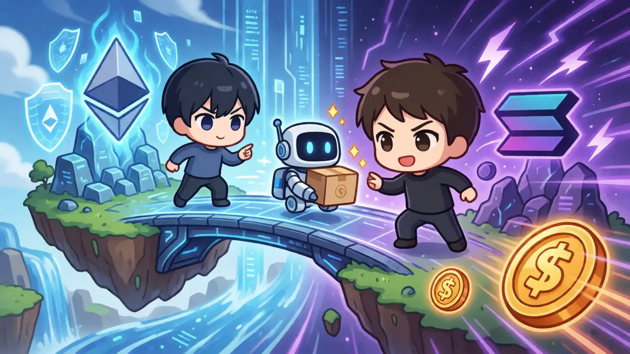 Chibi robots bridging Ethereum and Solana blockchains